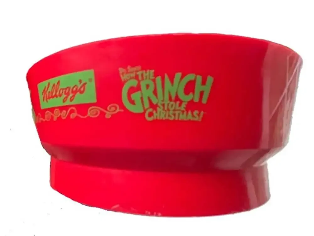 RARE Vintage 2000 Kellogg's Grinch Bowl & Spoon 